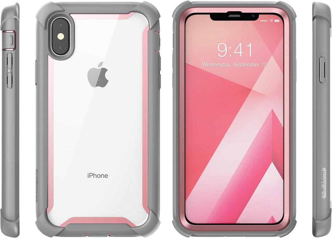 i-Blason iPhone XS Hülle iPhone X Hülle [Ares] Handyhülle 360 Grad Bumper Case Robust Schutzhülle Cl