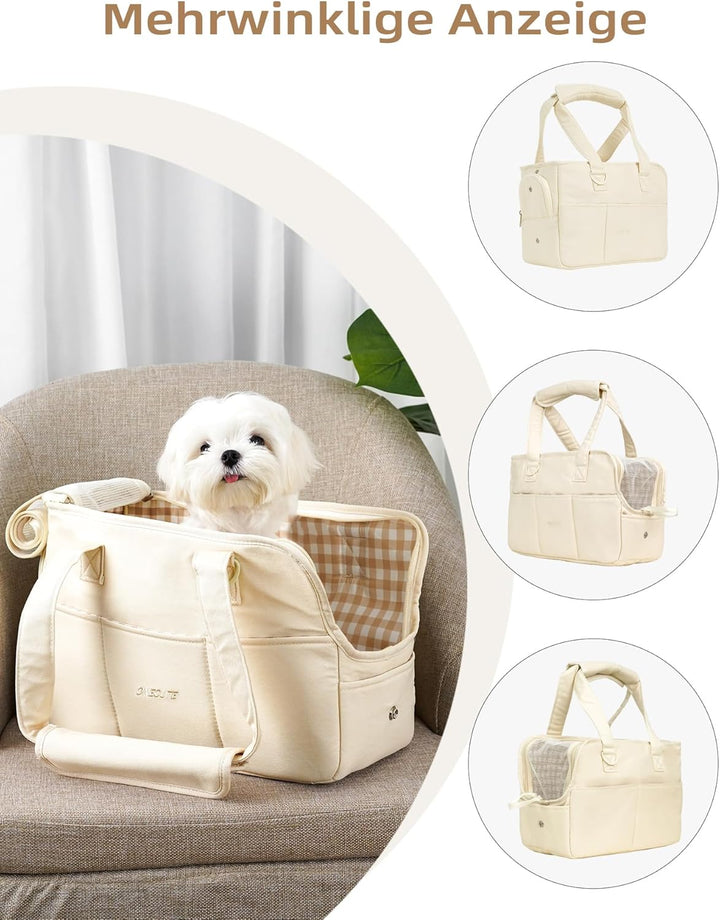 ONECUTE Hundetrage für kleine Hunde Kaninchen Katze mit grossen Taschen, Baumwolltasche, Hundetrage