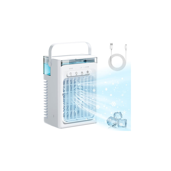 Mini klimaanlage mobil, Luftkühler, 4-in-1 Mobile Klimaanlage klein, Ventilator mit Kühlung, Kühlven