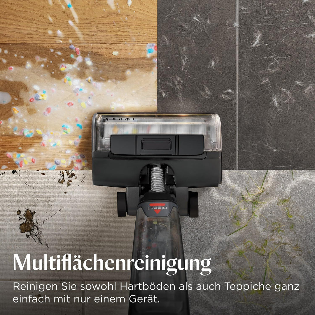 BISSELL Crosswave OmniForce EdgeFind, kabelloser Staubsauger mit Wischfunktion, Staubsauger und Wisc