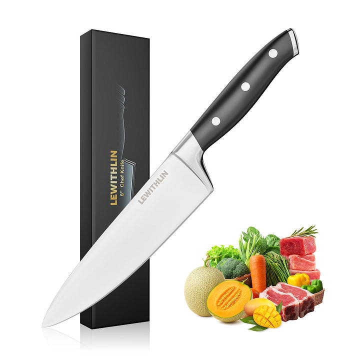 Kochmesser 20cm Profi Küchenmesser Messer Scharf Deutsch 1.4116 Edelstahl Chefmesser Tranchiermesser