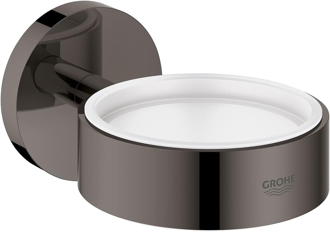 GROHE Essentials - Halter (langlebige Oberfläche, geeignet zum Bohren oder Kleben), hard graphite, 4