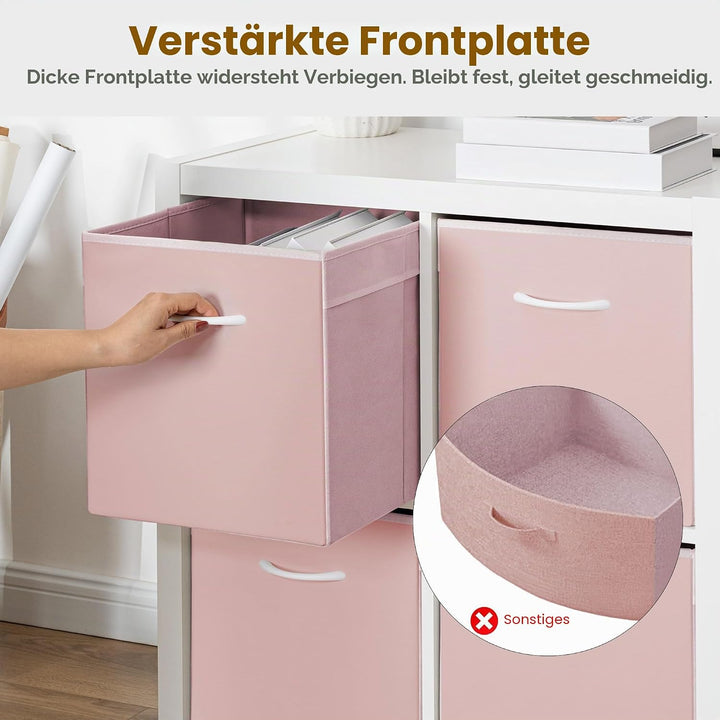 StorageWorks Aufbewahrungswürfel, Aufbewahrungsboxen mit Griff, Würfel Aufbewahrungskorb für Regale,