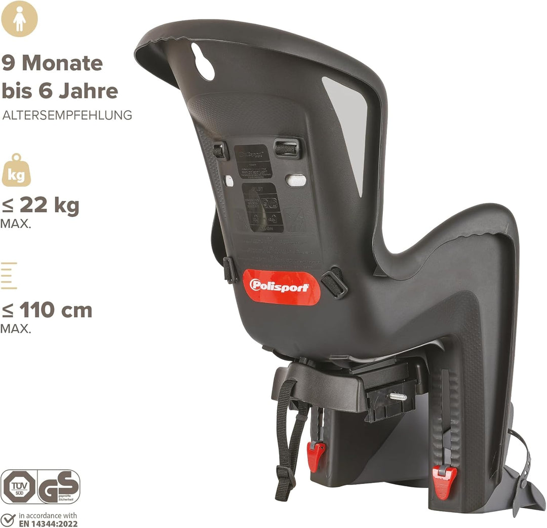 Handels-tridegar – Babytrage Radfahren black and grey, black and grey