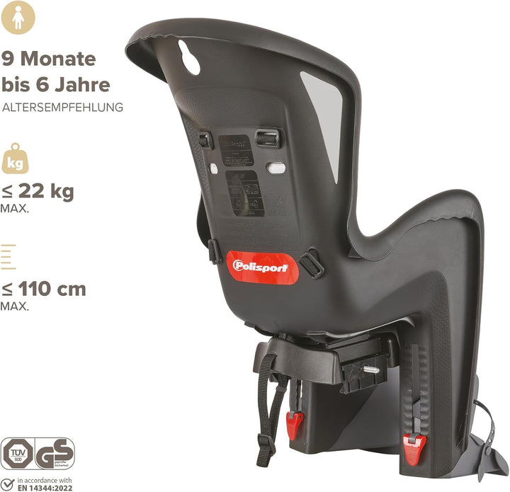 Handels-tridegar – Babytrage Radfahren black and grey, black and grey
