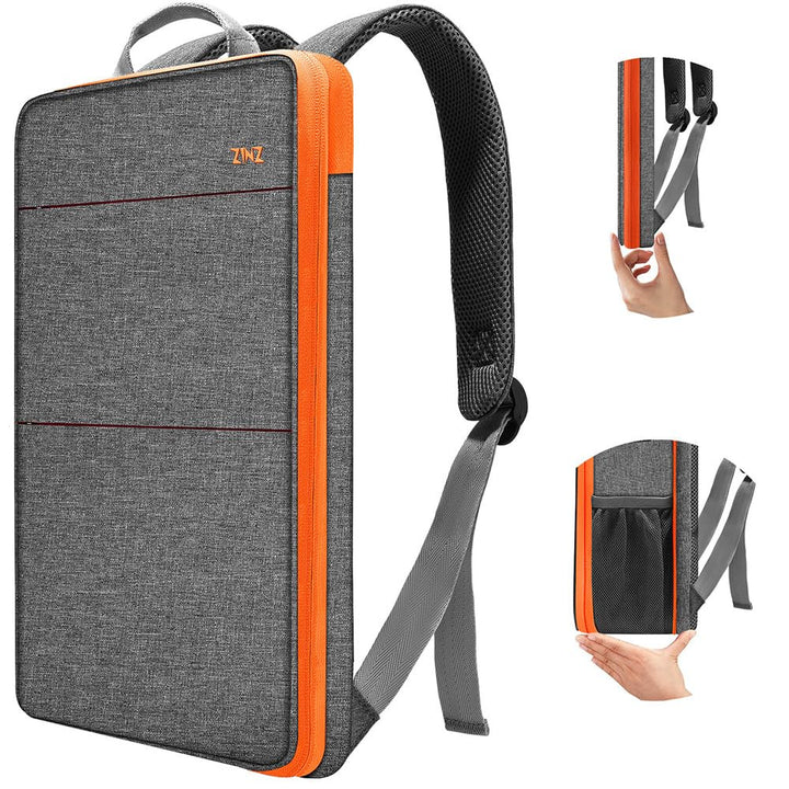 ZINZ Schlank und Erweiterbar Laptop Rucksack Wasserdicht Notebook Tasche für Männer und Frauen 13-14