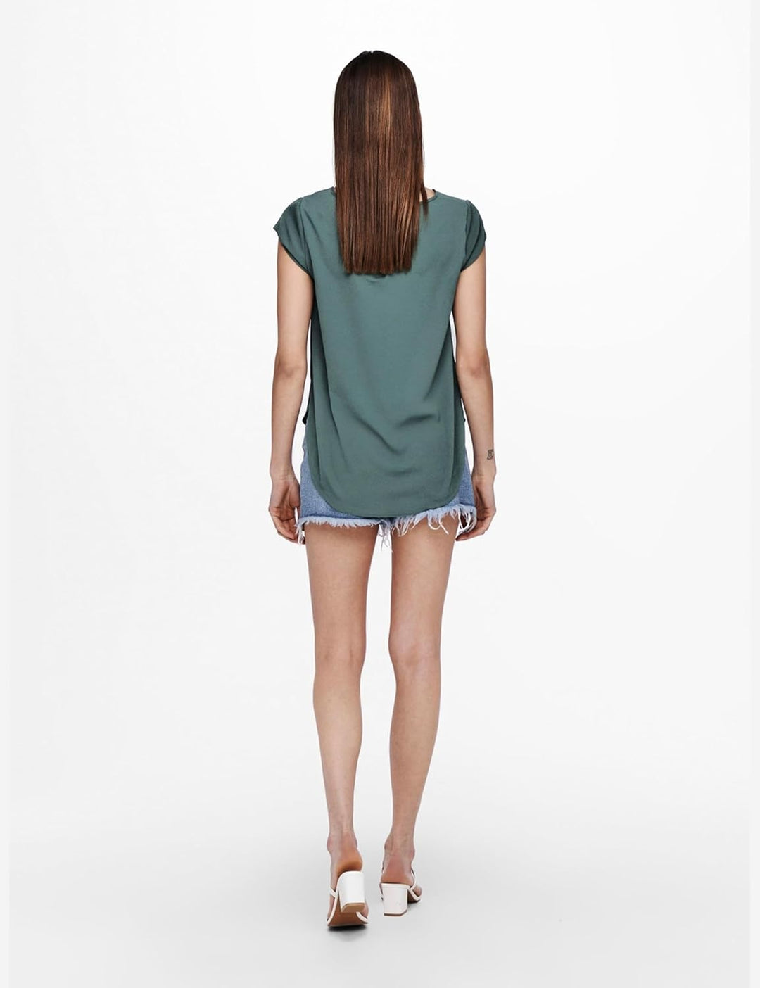 ONLY Vic Short Sleeve Top 34 Grün (Balsam Green), 34 Grün (Balsam Green)