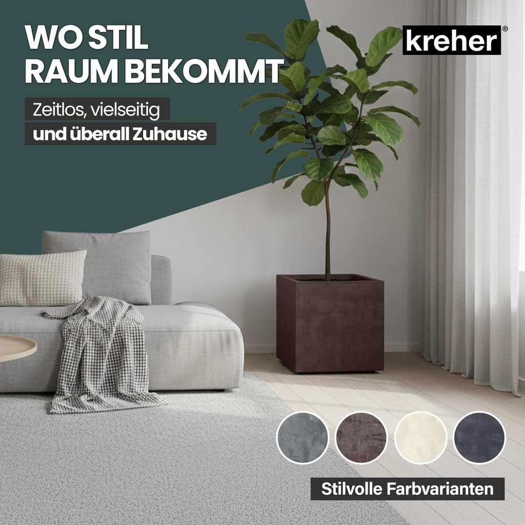 Kreher XL Pflanzkasten Millennium in verschiedenen Formaten und Farben. Tolle Naturstein Optik in Br
