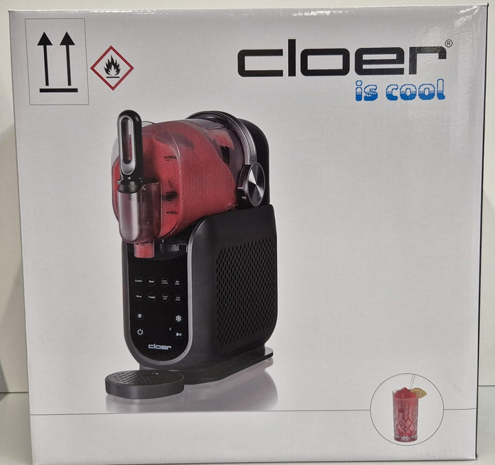 Cloer 9960 Slush Eis Maschine für bis zu 2,5 Liter, 6 Einstellungen, Slush Ice, Frozen Cocktail, Mil