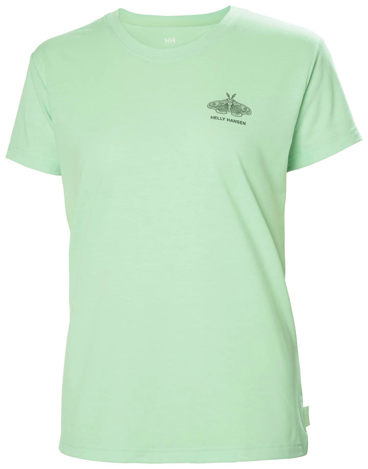Helly Hansen Damen W Skog Recycled Graphic Tee Shirt XS Mint, XS Mint