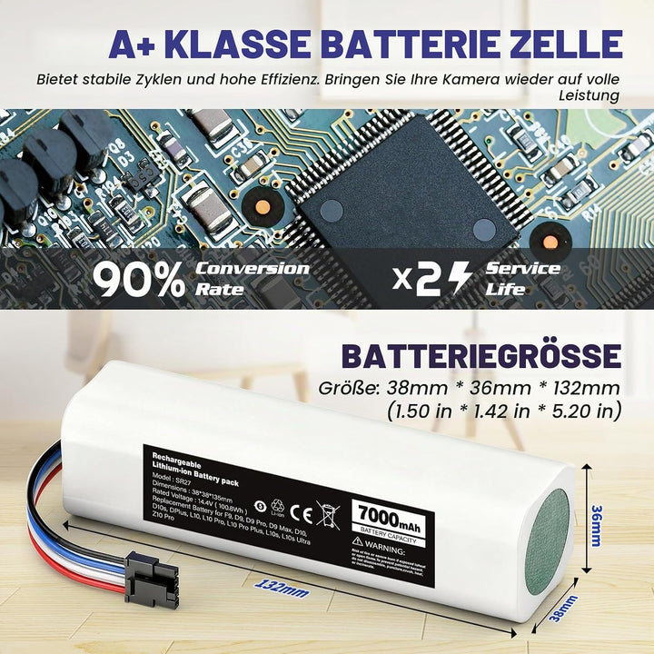 Ersatzakku für Dreame &amp; Xiaomi Saugroboter – Kompatibel mit D9 Pro, D9 Max, L10s Ultra, D10 Serie, L
