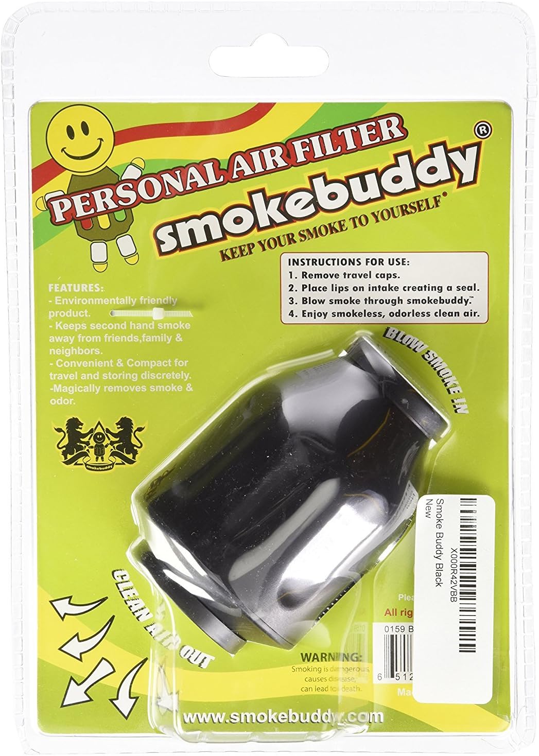 Smoke Buddy Black von Smoke Buddy by smokebuddy Schwarz, Schwarz