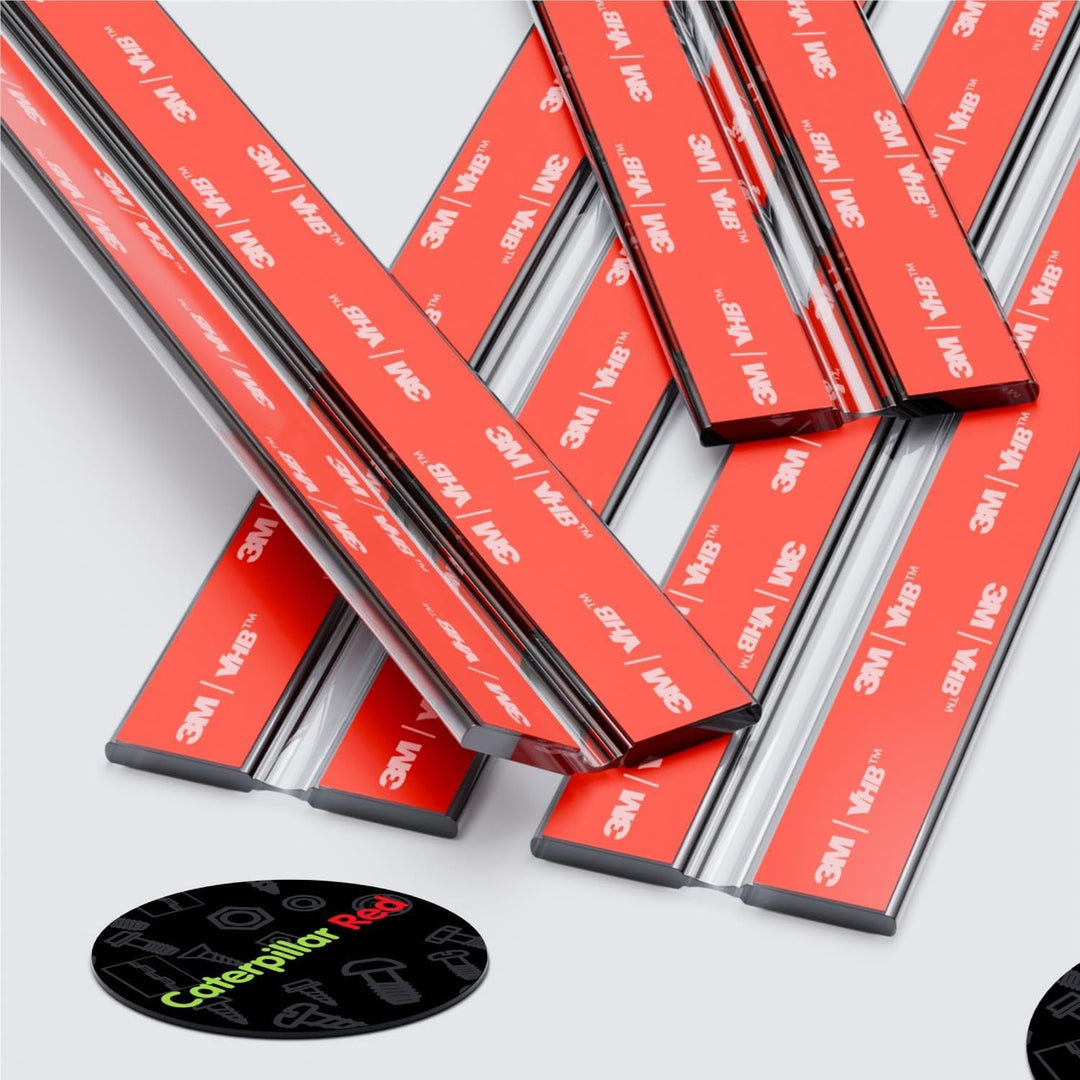 4x 200 mm Flex-Scharniere mit niedrigem Profil - Kein Klebstoff erforderlich. Selbstklebendes Scharn