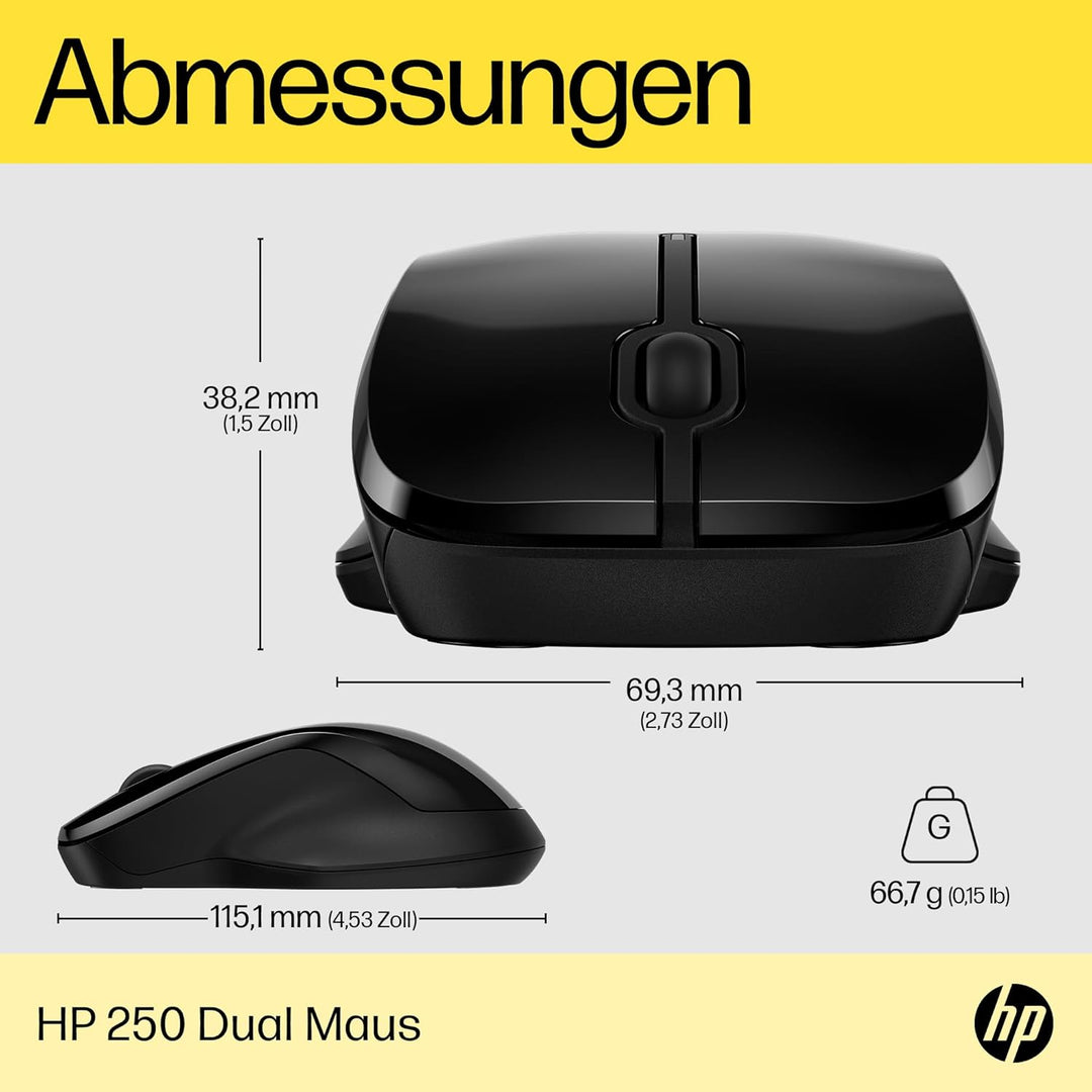 HP 250 Dual Mode Wireless Maus |schwarz