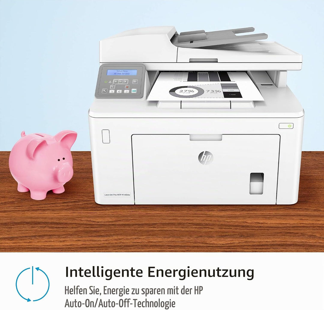 HP LaserJet Pro M148fdw Laser Multifunktionsdrucker (Schwarzweiss Drucker, Scanner, Kopierer, Fax, W