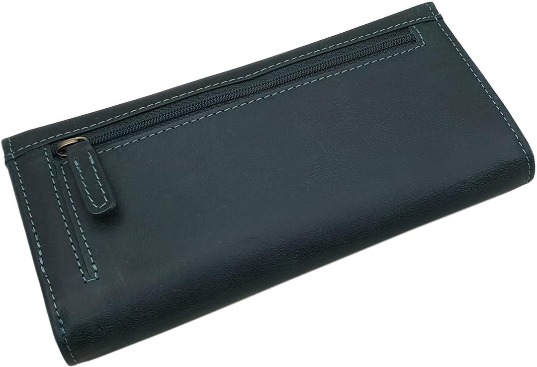 myledershop Grosse Vollrindleder Damen Geldbörse / Geldbeutel / Portemonnaie / Geldtasche / Portmone