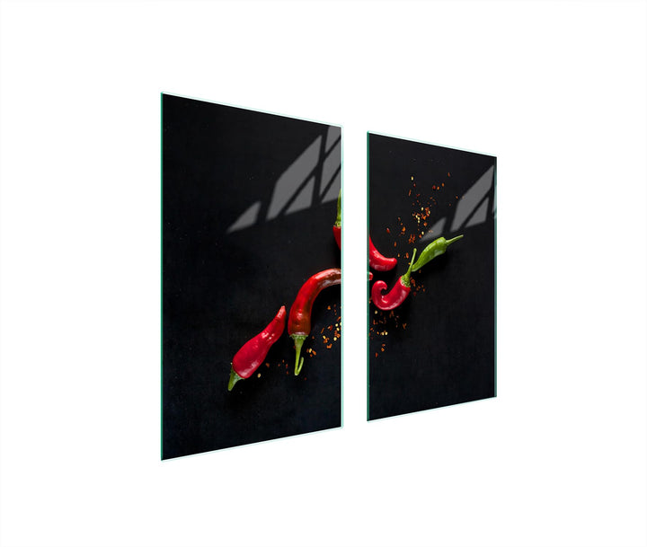 TMK ArtDeko Herdabdeckplatte 2 Teilig 40x52 + 35x52 cm - Spritzschutz Herdabdeckung – Herdschutz aus