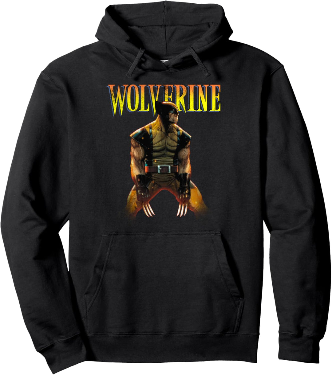 Marvel X-Men Wolverine Side Profile Logo Pullover Hoodie