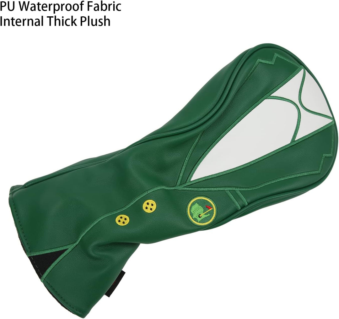 Golf Green Leather Driver/Fairway Wood/Hybrid Headcover #1#3#5#UT Golfschlägerhauben, 1#