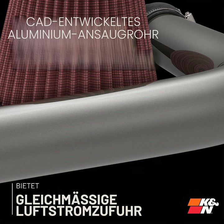 K&N 69-6000 Waschbarer und wiederverwendbarer TR KFZ Hochleistungsluftfiltersystem, Rot, Rot