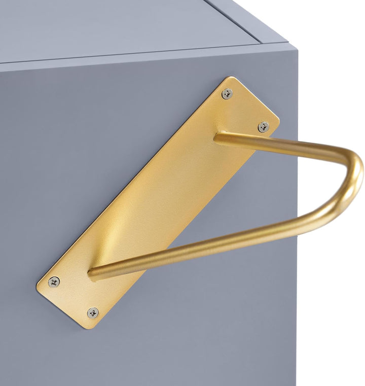 Yaheetech Nachttisch Nachtschrank mit 2 Schubladen und Metallbeinen Boxspringbett Nachtkommode Schub