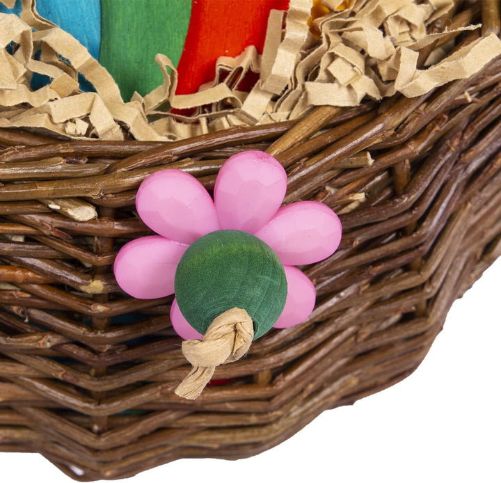 HappyBird | Hangy Nibble-Basket | Happy Nature Schredderspielzeug - Sittich, kleine Papageien, Knabb