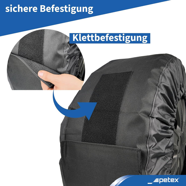 PETEX Reifentaschenset Premium schwarz versch. Grössen Reifentaschen (L Ø 660 mm), 660 mm