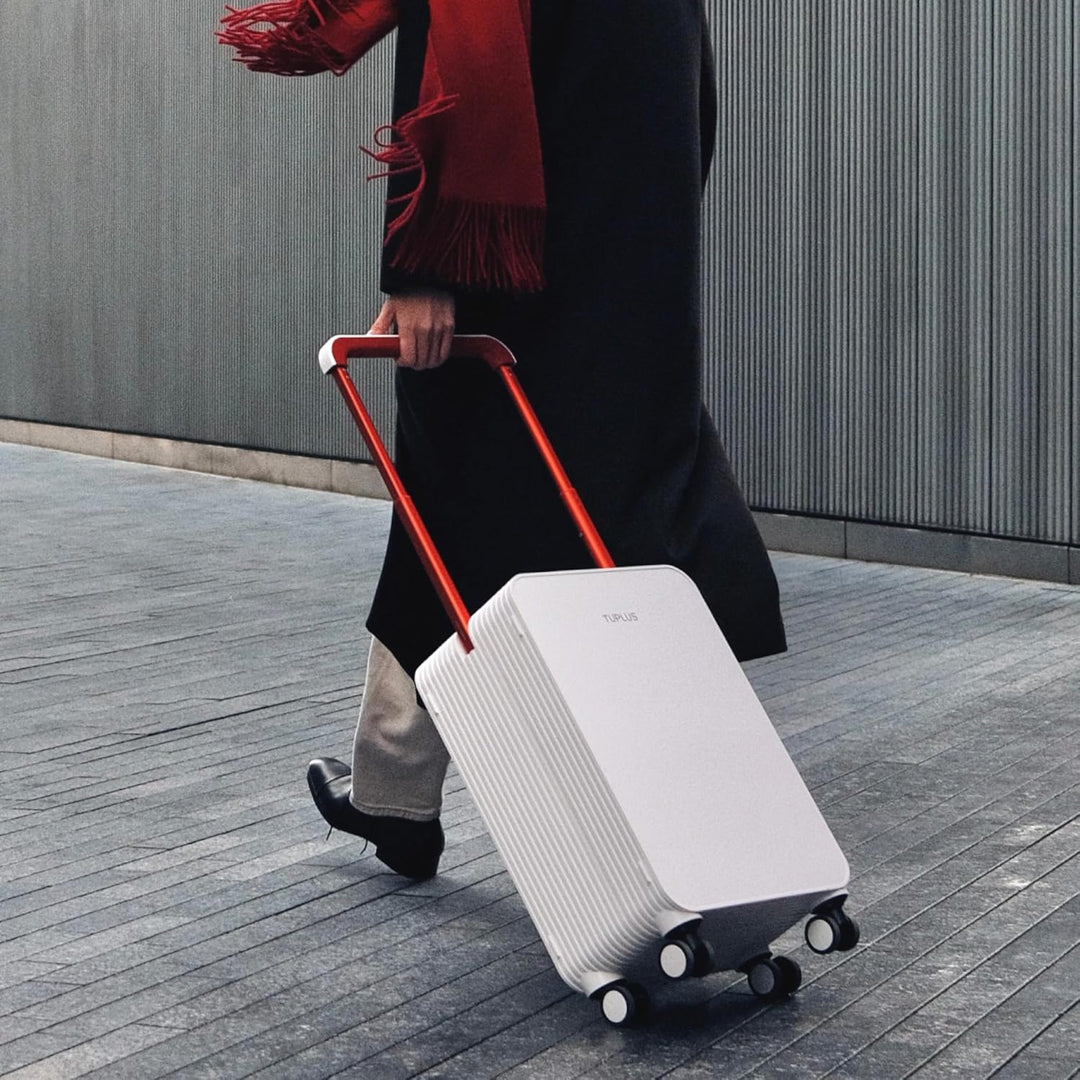 TUPLUS Koffer Trolley ABS Rollkoffer mit 4 Rollen Reisekoffer Handgepäck Hartschalenkoffer mit TSA S