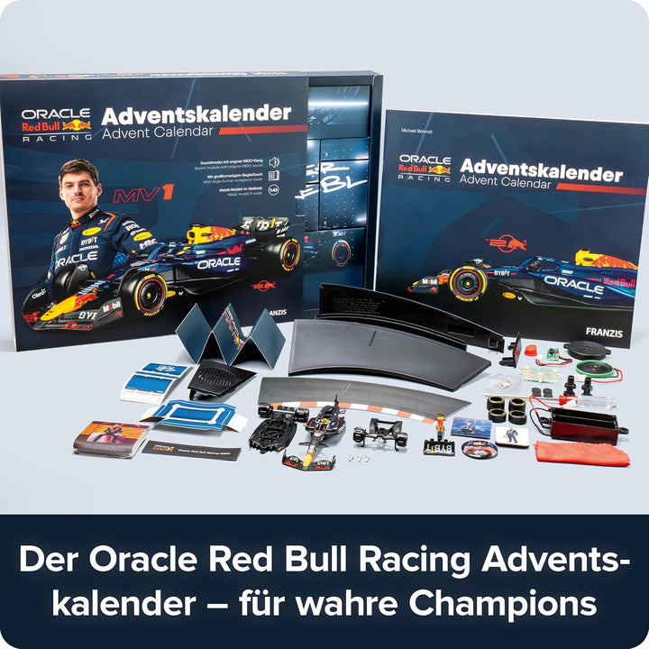FRANZIS 67245 - Oracle Red Bull Racing Adventskalender 2025 - Modellbausatz im Massstab 1:43, inkl.