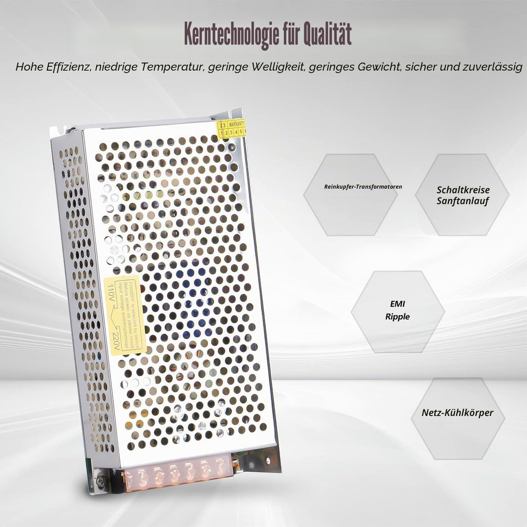ANGEEK 5V 20A 100W DC Schaltnetzteil AC 110V/220V auf DC-5V Netzteil, Transformator mit konstanter S