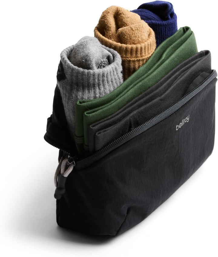 Bellroy Lite Packing Pouch 2L (Organizer-Packwürfel für Nah- und Fernreisen) - Black Schwarz, Schwar