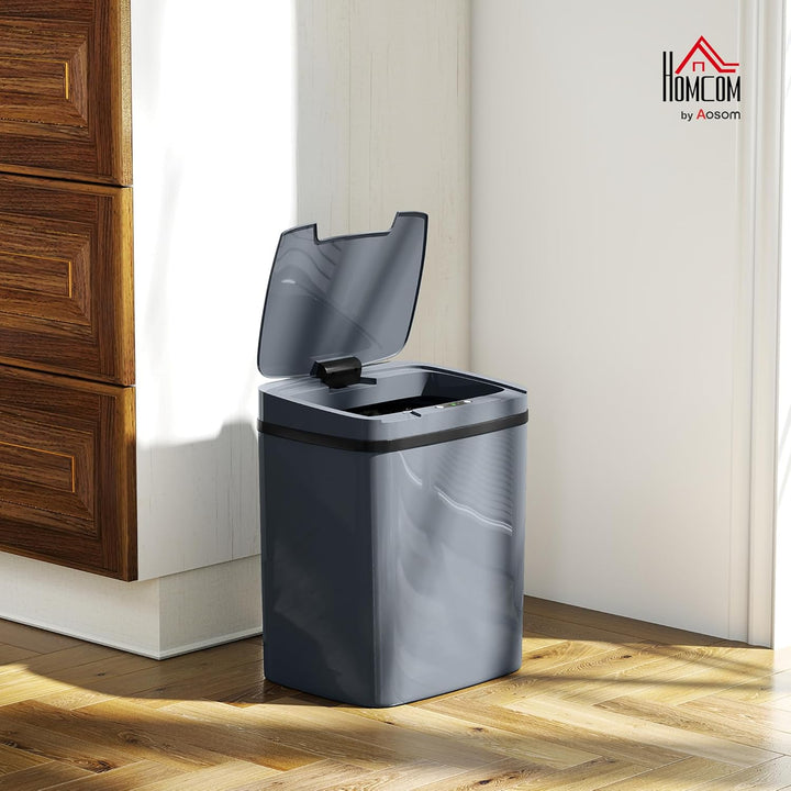 HOMCOM Sensor Mülleimer 15L Automatischer Mülleimer mit zwei Öffnungsmodi, Abfalleimer Müllbehälter