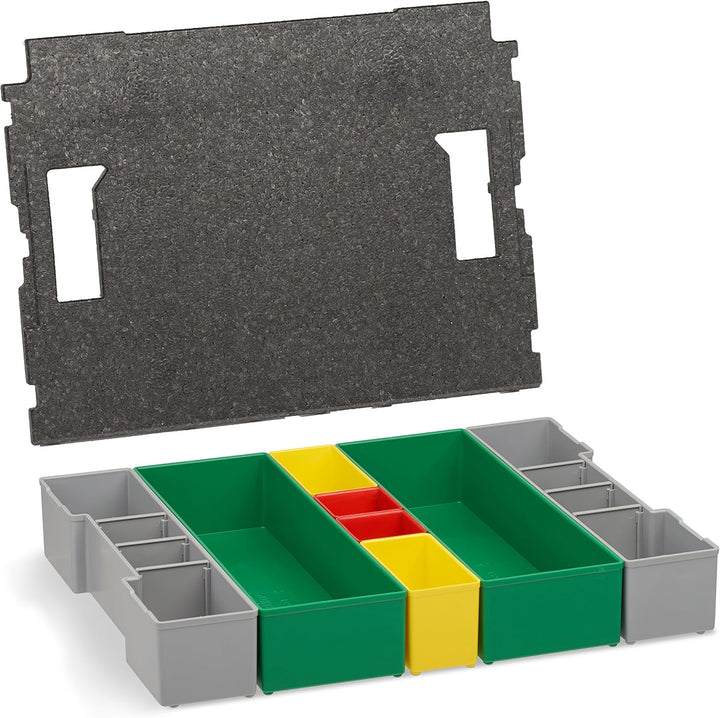 Bosch Sortimo Werkzeugkoffer-Set • L-Boxx 102 anthrazit • bestückt mit Ordnungssystem Insetboxen-Set