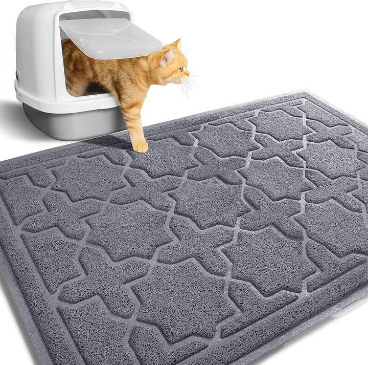 Yimobra Katzenstreumatte, XL Jumbo 90 x 60 cm, Leicht Zu Reinigende Katzenmatten, rutschfest, Wasser