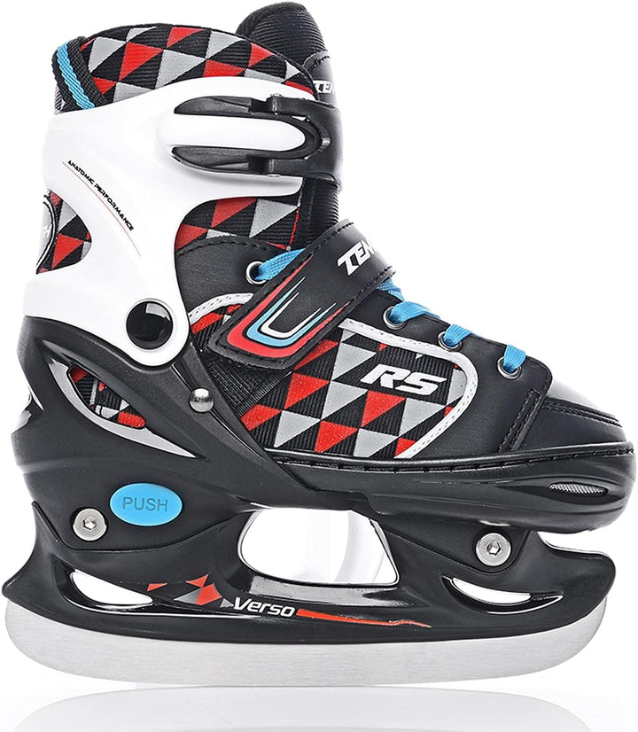 TEMPISH Jungen RS Verso Ice Kinderschlittschuh I in 4 Grössen verstellbar I Eishockey I schwarz-rot-