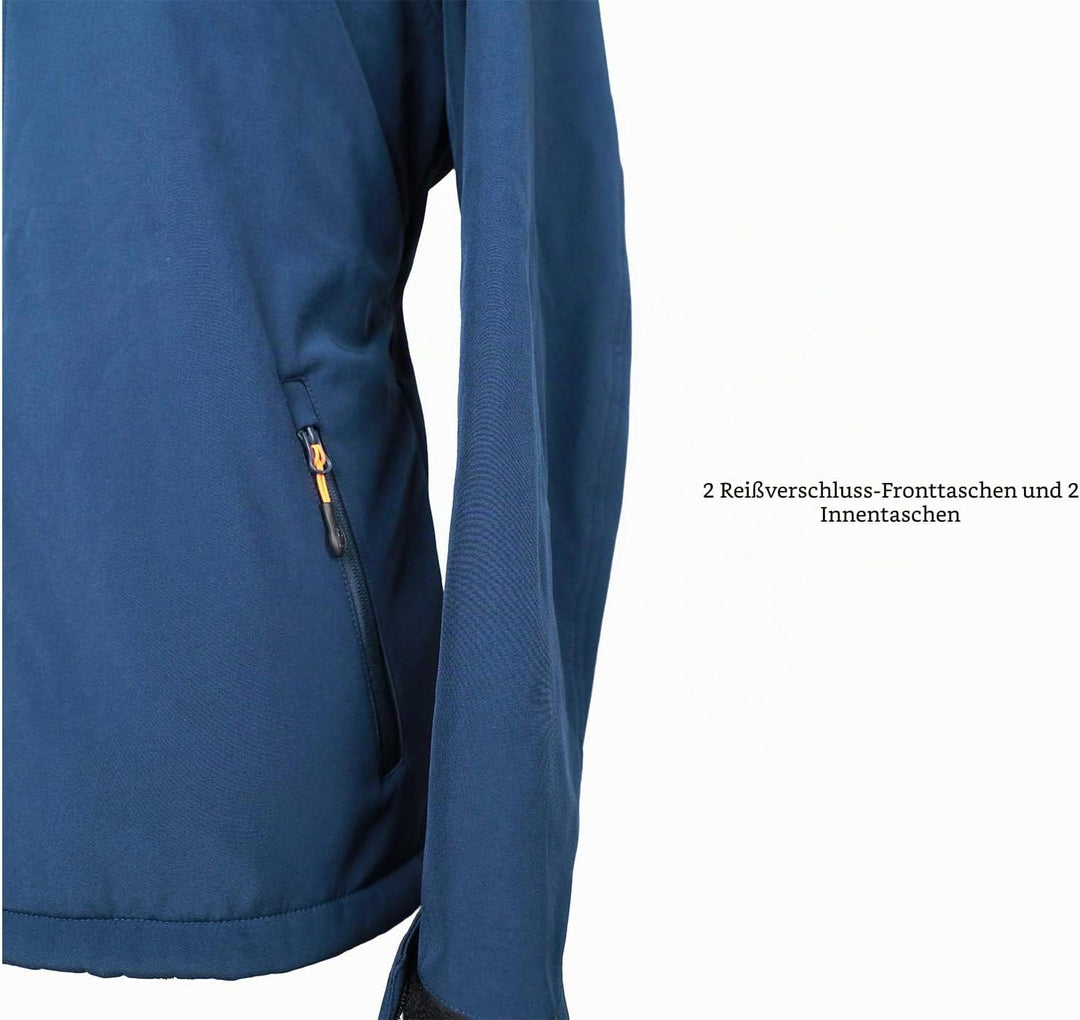 Acme Projects Fleece-Gefütterte Softshell-Jacke Herren Abnehmbare Kapuze Wasserdicht Winddicht Atmun
