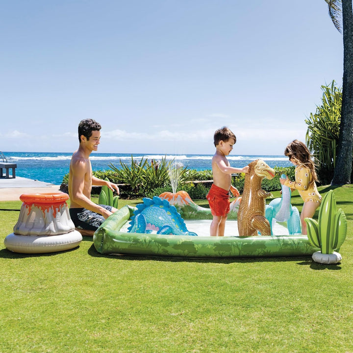 Intex 56132NP - Aufblasbares Play Center Jurassic, Vinyl, Mehrfarbig, 201x201x36 cm