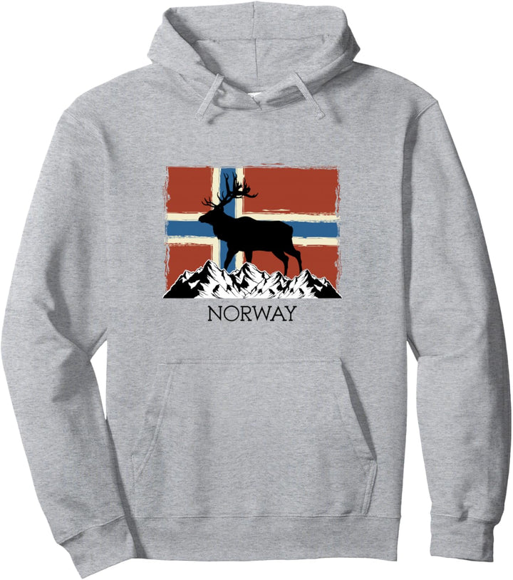 Norwegen Geschenke Spruch Flagge Nordkap Elch Norway Pullover Hoodie