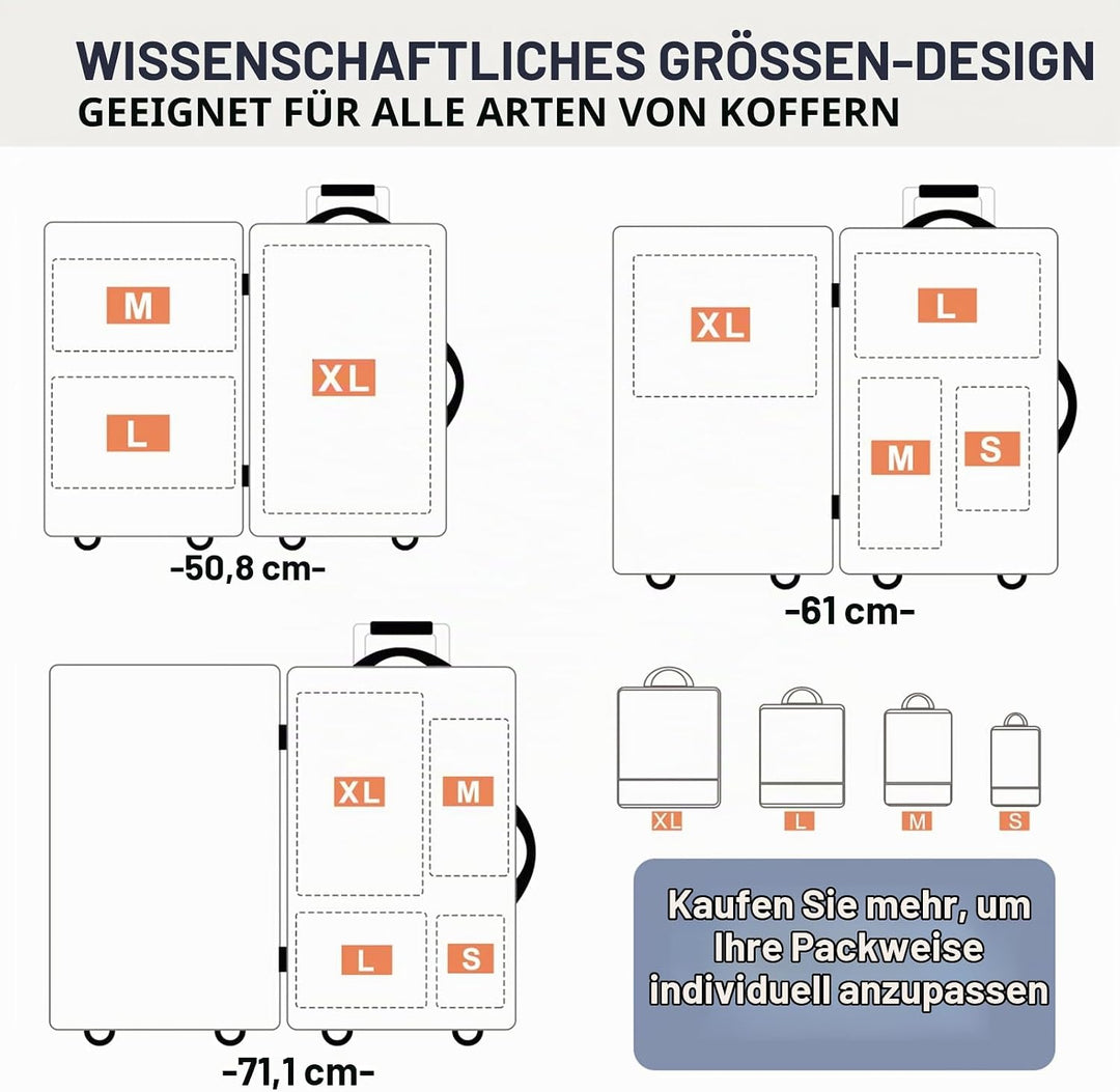 Prezon Komprimierbaren Packwürfeln zur Organisation Ihres Reisegepäcks, Compression Packing Cube, Pa