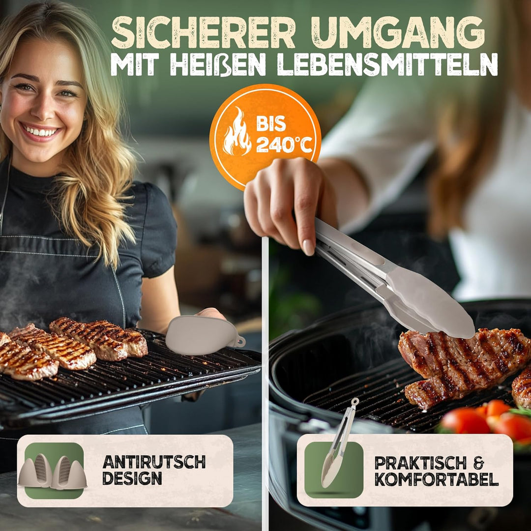 2x Set Zubehör für Ninja Foodi Max Dual Zone Silikonform Faltbar, Dual Zone Airfryer, Heissluftfritt