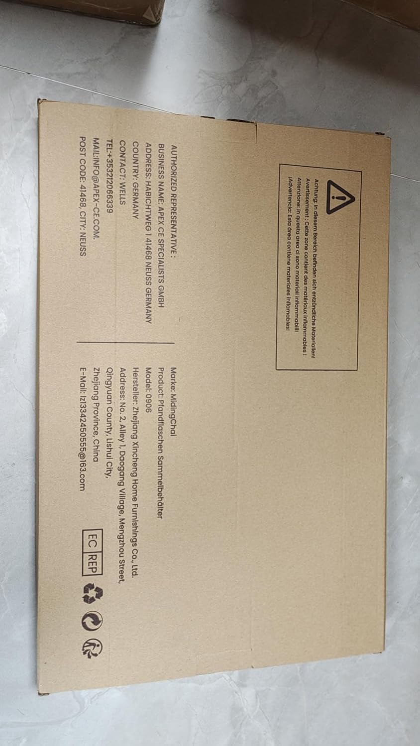 100L Gelber Sack Ständer mit Deckel, Visualisierung Mülleimer Gelber Sack, Stabiler Ständer Ggelber