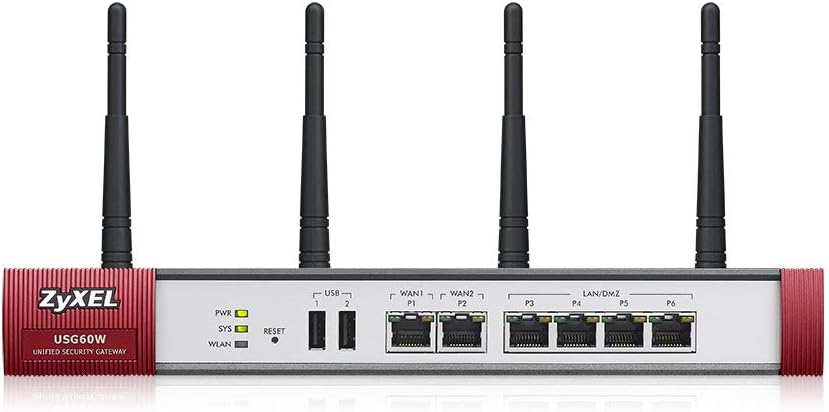 ZyXEL USG60W Firewall 3.0A 28W 272x186x36mm 1,43kg 2,23kg Gigabit Ethernet WLAN