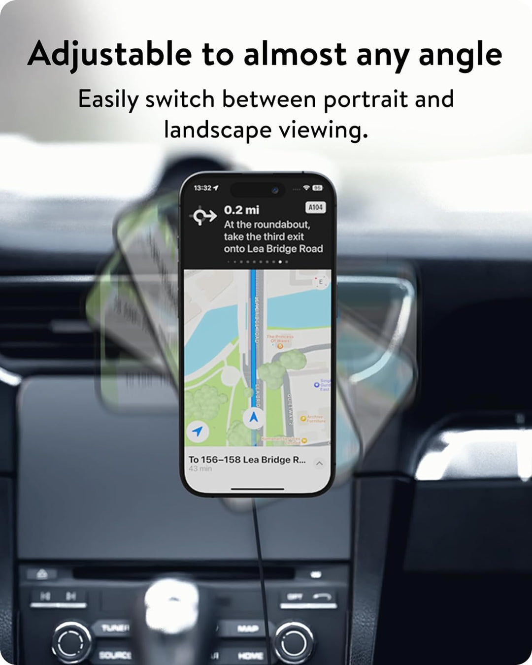 MOUS - MagSafe Kompatible Lüftungsschlitzhalterung - MagSafe Autohalterung für iPhone 14, iPhone 13,