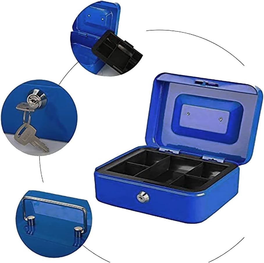 Kippen 10033B2 Geldkassette Blau, Masse: 200 x 160 x 90 mm