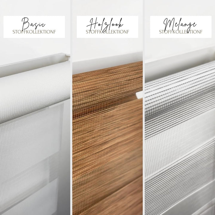 Home-Vision® DuoRollo Klemmfix, Doppelrollo ohne Bohren mit Klämmträgern, Rollos für Fenster und Tür