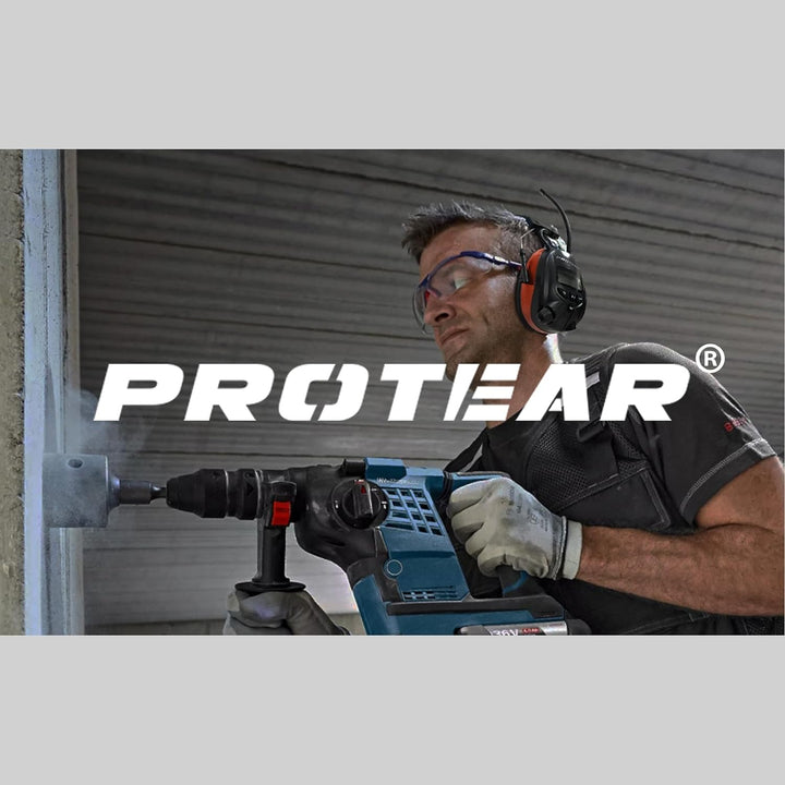 PROTEAR Bluetooth Gehörschutz mit DAB / DAB + FM Radio, wiederaufladbare elektrische Gehörschutzkaps