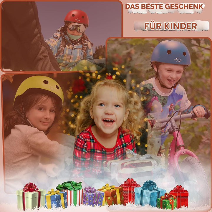 Verstellbarer Helm für Kinder und Schutzausrüstung Knieschützer Ellbogenschützer Handgelenkschützer