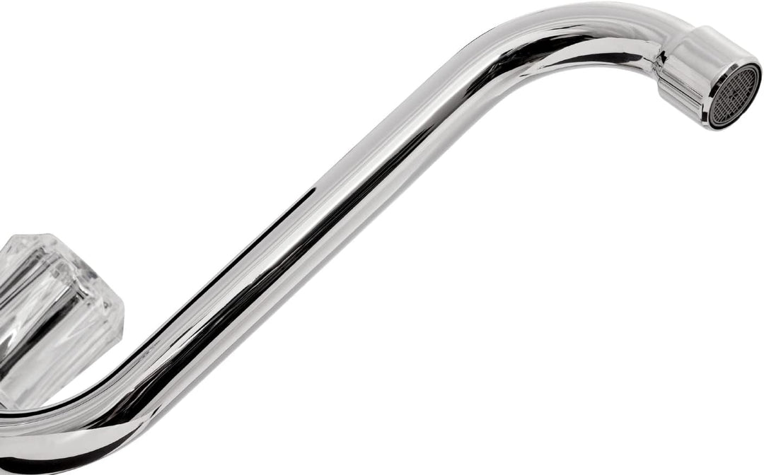 'aquaSu® Wand-Zweigriffmischer Standard Plus | Küchenarmatur mit schwenkbarem S-Auslauf | Mischbatte