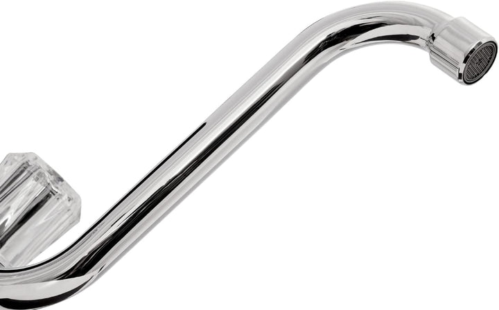 'aquaSu® Wand-Zweigriffmischer Standard Plus | Küchenarmatur mit schwenkbarem S-Auslauf | Mischbatte