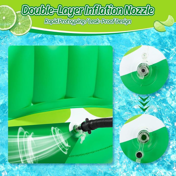 COOLJOYA Wasserhängematte Aufblasbares Schwimmbett Pool Lounger Floats Luftmatratze Pool Schwimmende